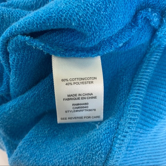 love, Fire Cropped Sweatshirt Hawaiian Surf Blue - Picture 7 of 9